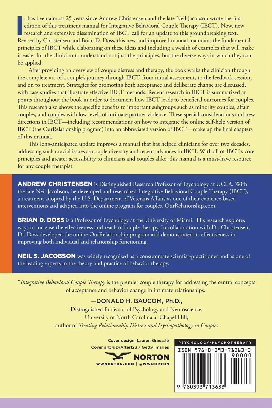 Rückseite: 9780393713633 | Integrative Behavioral Couple Therapy | Andrew Christensen (u. a.)