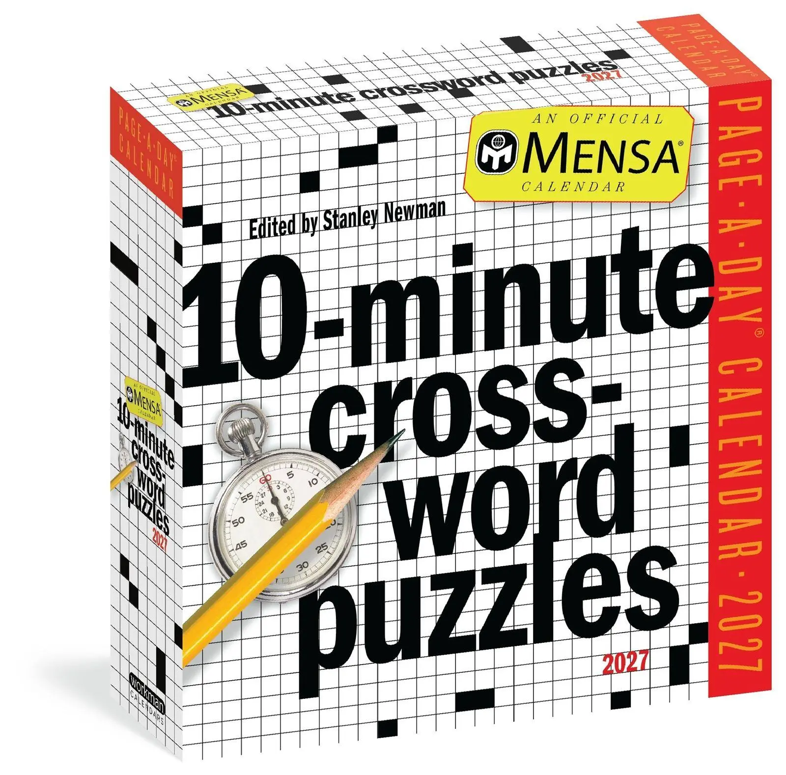 Cover: 9781523533633 | Mensa® 10-Minute Crossword Puzzles Page-A-Day® Calendar 2027 | Newman