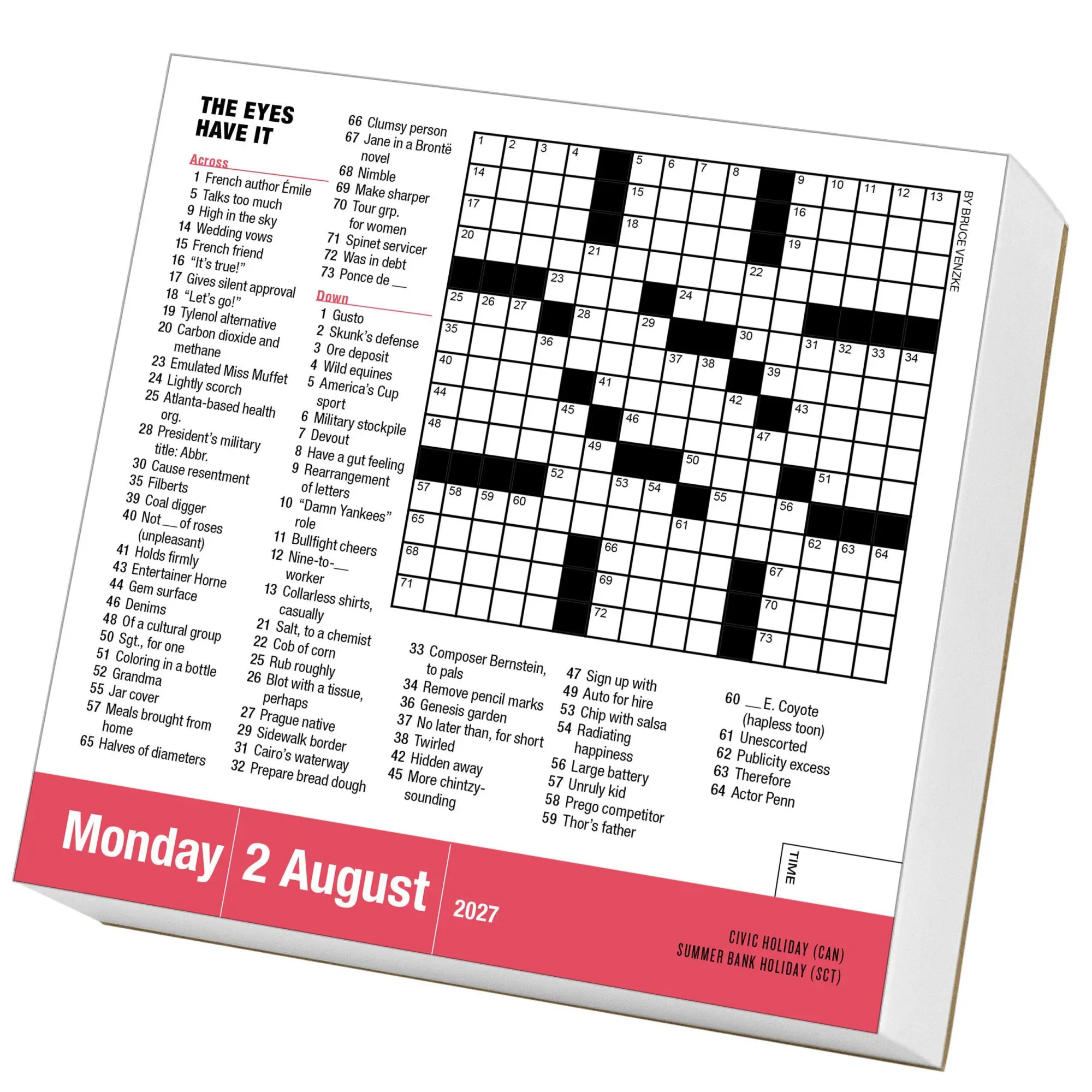 Bild: 9781523533633 | Mensa® 10-Minute Crossword Puzzles Page-A-Day® Calendar 2027 | Newman