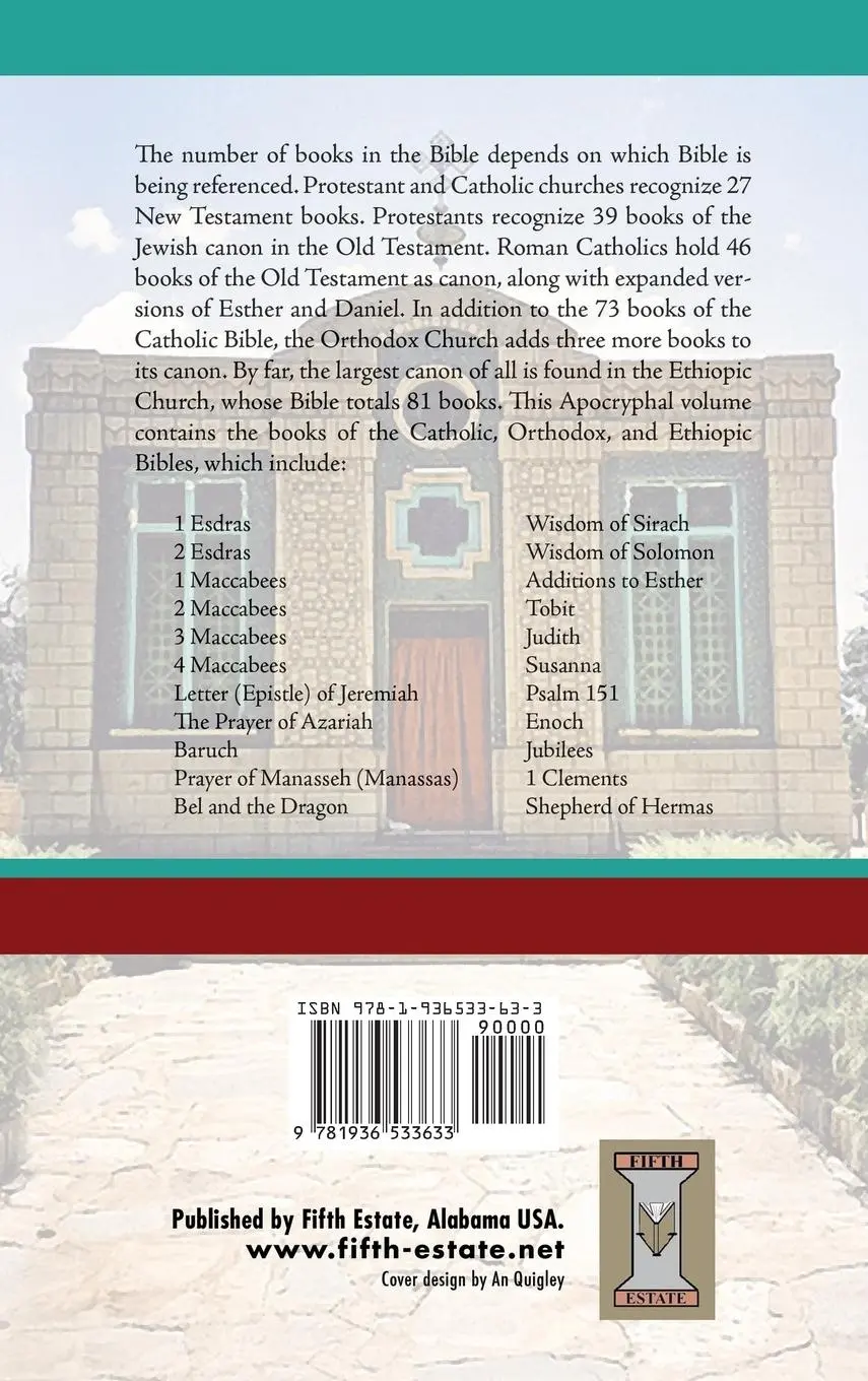 Rückseite: 9781936533633 | The Apocrypha | Including Books from the Ethiopic Bible | Lumpkin