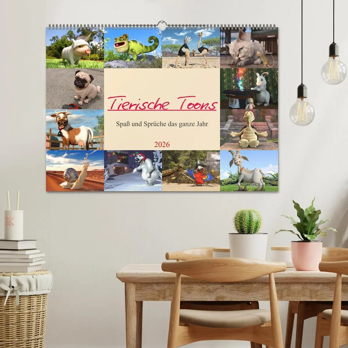 Bild: 9783457623633 | Tierische Toons (Wandkalender 2026 DIN A2 quer), CALVENDO...
