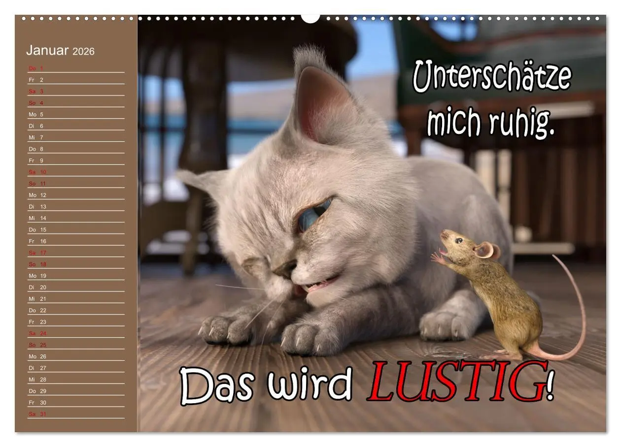Bild: 9783457623633 | Tierische Toons (Wandkalender 2026 DIN A2 quer), CALVENDO...