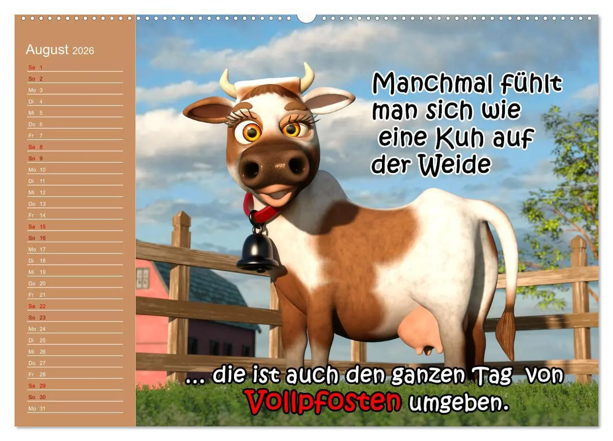 Bild: 9783457623633 | Tierische Toons (Wandkalender 2026 DIN A2 quer), CALVENDO...
