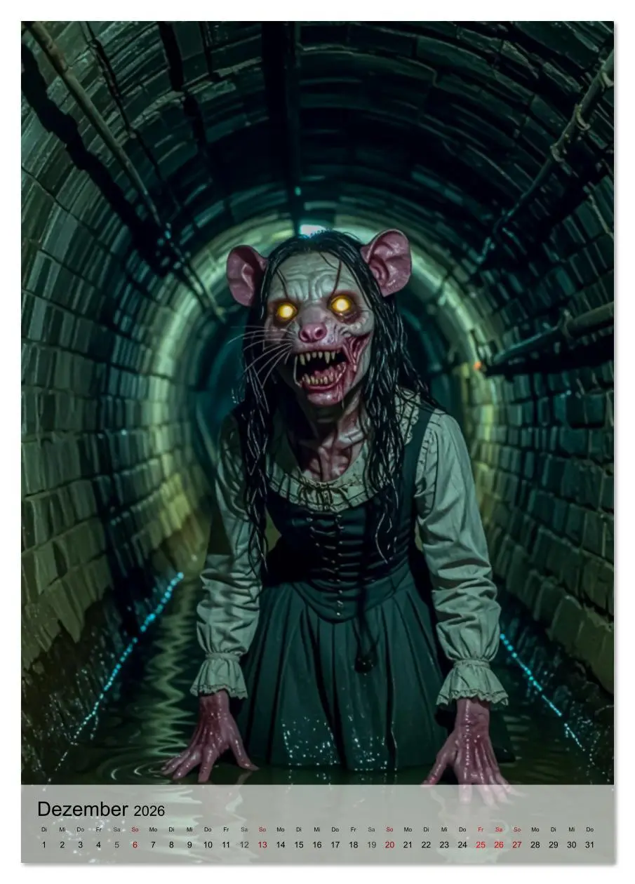 Bild: 9783516643633 | Kreaturen der Dunkelheit - Urbane Horror Mythen (Tischkalender 2026...