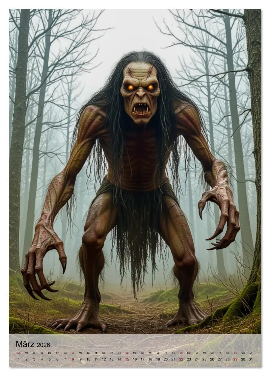 Bild: 9783516643633 | Kreaturen der Dunkelheit - Urbane Horror Mythen (Tischkalender 2026...