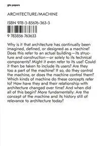 Cover: 9783856763633 | Architecture / Machine | Laurent Stalder | Taschenbuch | 180 S. | 2017