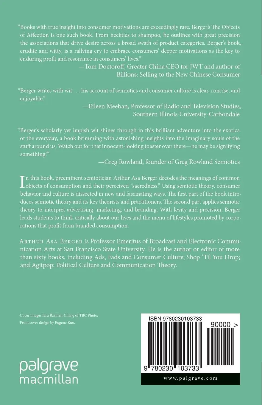 Rückseite: 9780230103733 | The Objects of Affection | Semiotics and Consumer Culture | A. Berger