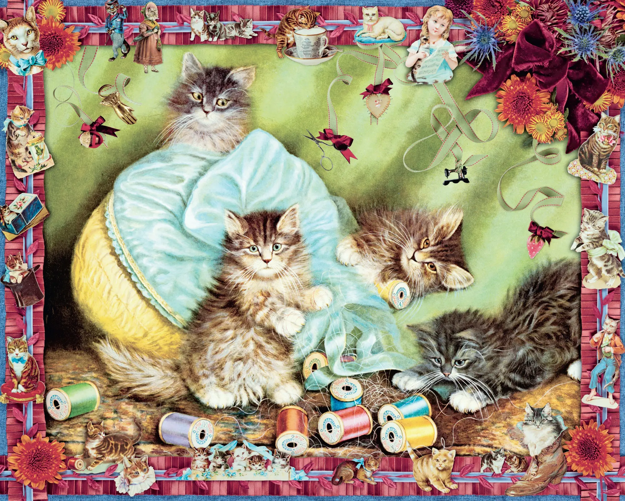 Bild: 9781523523733 | Cynthia Hart's Victoriana Cats: Sewing with Kittens 1,000-Piece Puzzle
