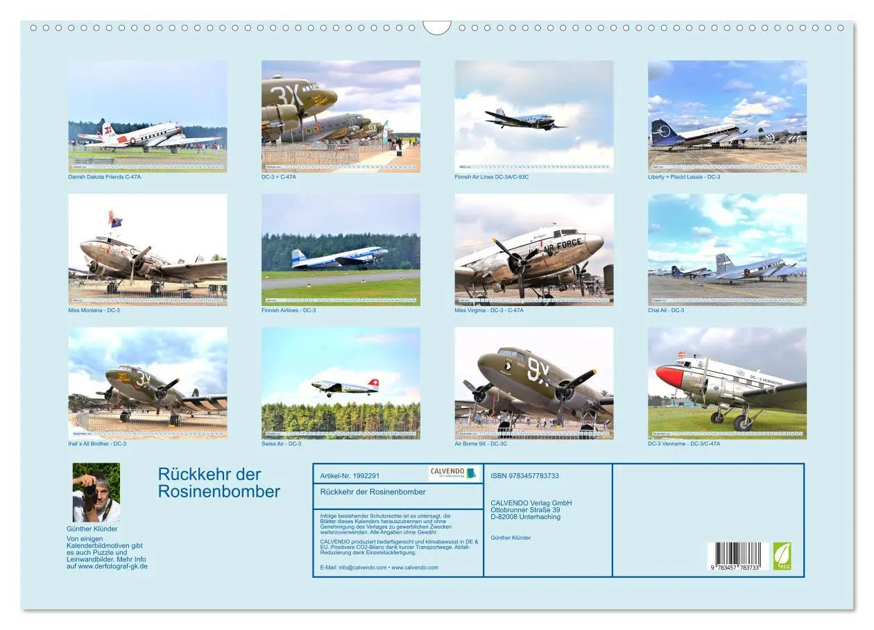 Bild: 9783457783733 | Rückkehr der Rosinenbomber (Wandkalender 2026 DIN A2 quer),...
