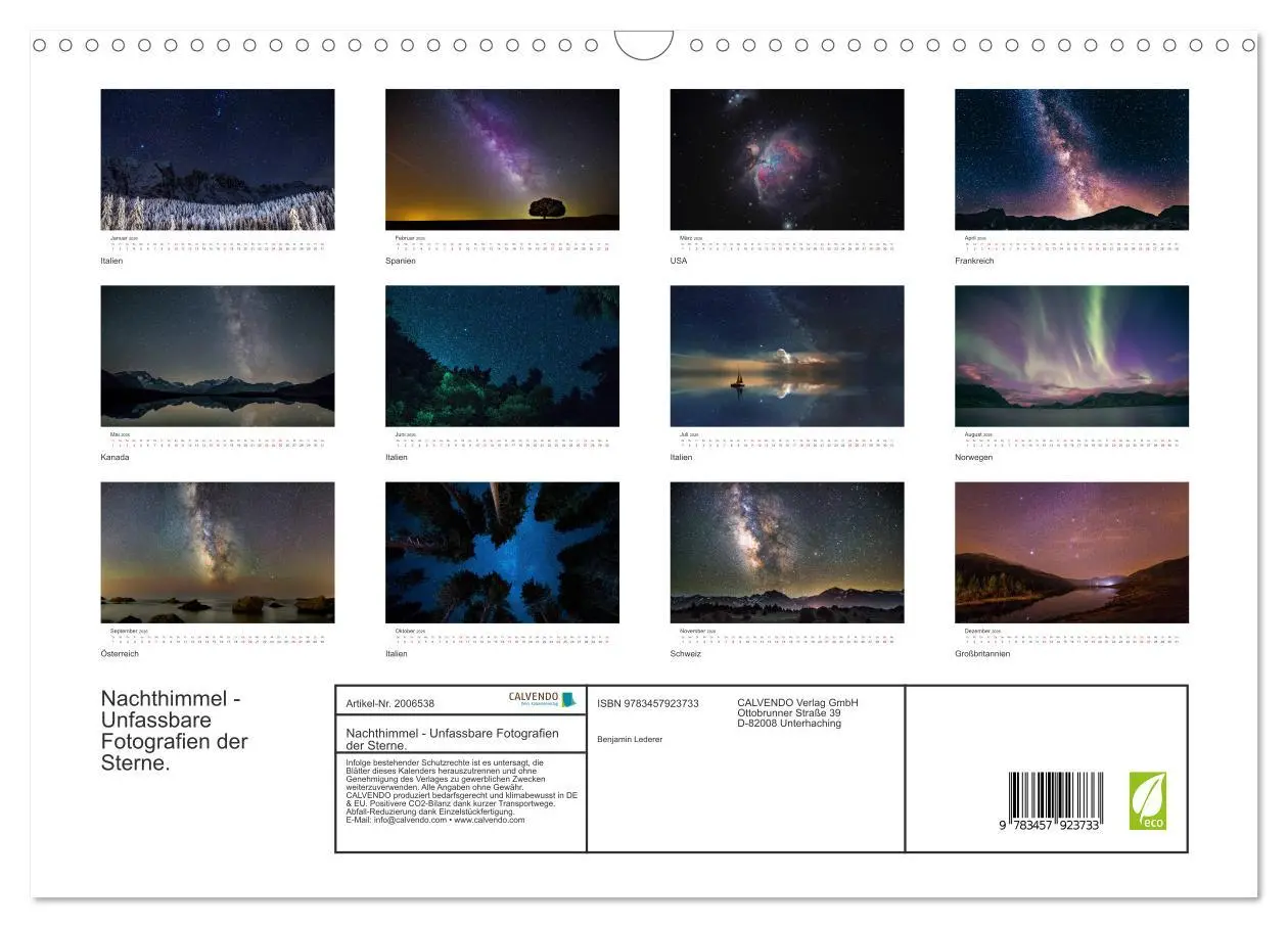 Bild: 9783457923733 | Nachthimmel - Unfassbare Fotografien der Sterne. (Wandkalender 2026...