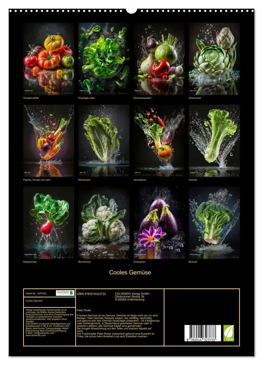 Bild: 9783516323733 | Cooles Gemüse (hochwertiger Premium Wandkalender 2026 DIN A2 hoch),...
