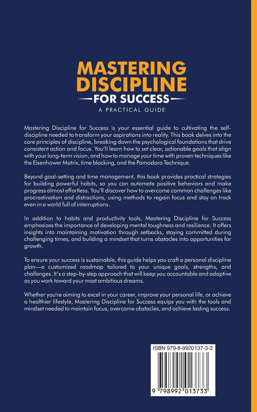 Rückseite: 9798992013733 | Mastering Discipline for Success | A Practical Guide | Clement Kwakye