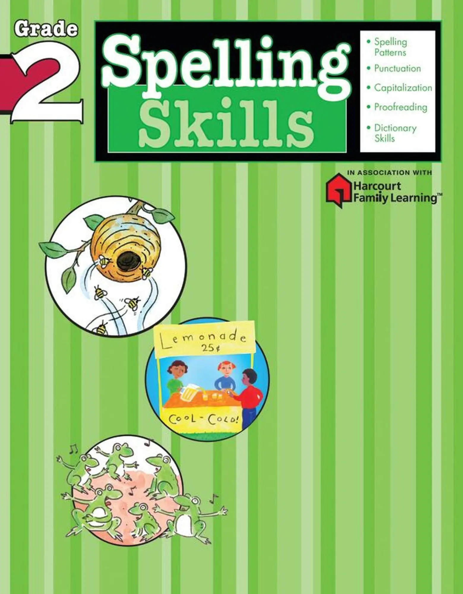 Cover: 9781411403833 | Spelling Skills: Grade 2 (Flash Kids Harcourt Family Learning) | Kids