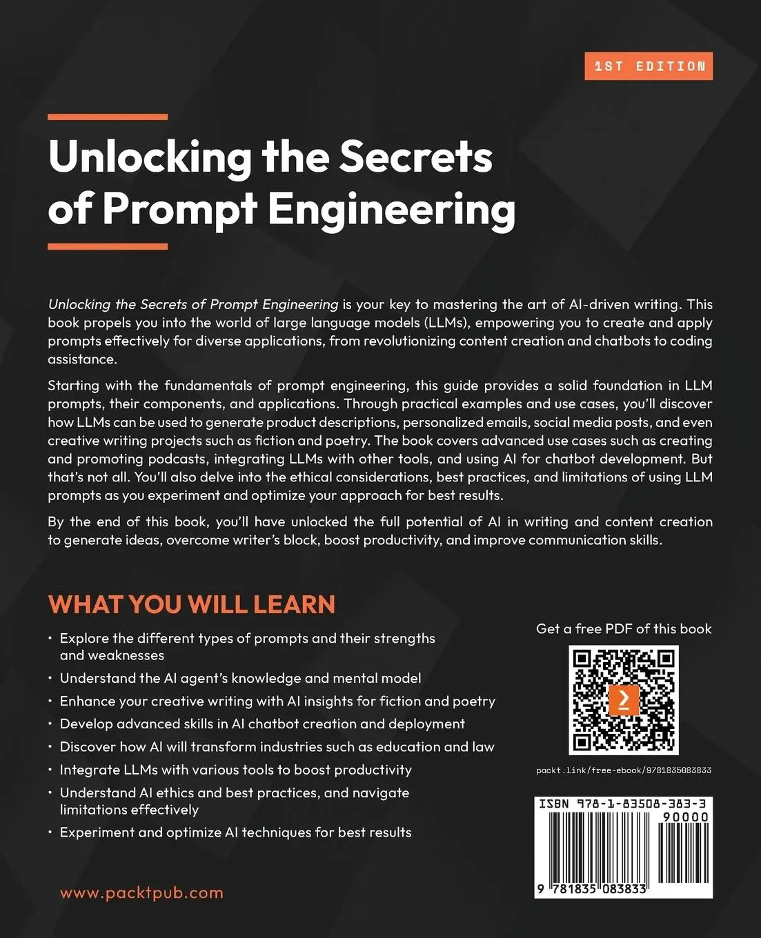 Rückseite: 9781835083833 | Unlocking the Secrets of Prompt Engineering | Gilbert Mizrahi | Buch
