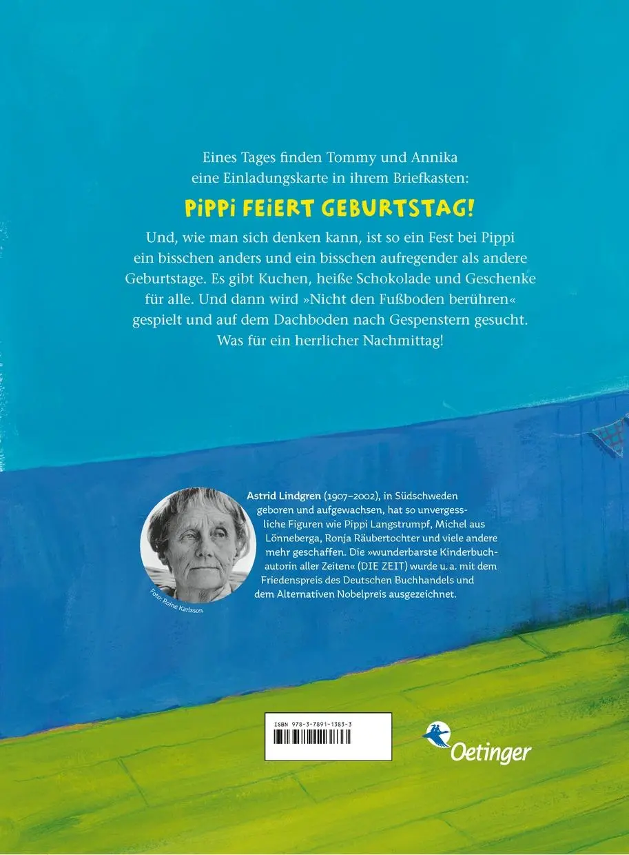 Rückseite: 9783789113833 | Pippi Langstrumpf feiert Geburtstag | Astrid Lindgren | Buch | 32 S.