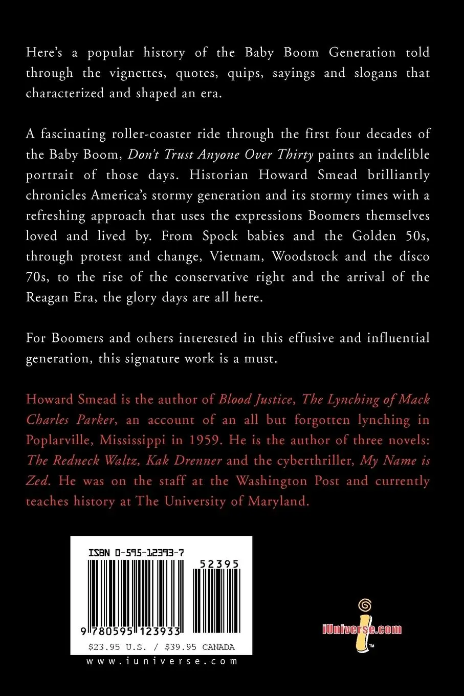 Rückseite: 9780595123933 | Don't Trust Anyone Over Thirty | Howard Smead | Taschenbuch | Englisch