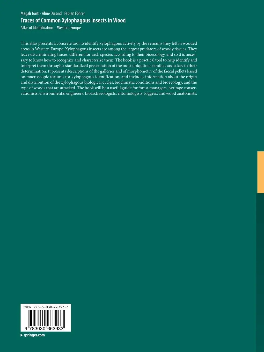 Rückseite: 9783030663933 | Traces of Common Xylophagous Insects in Wood | Magali Toriti (u. a.)