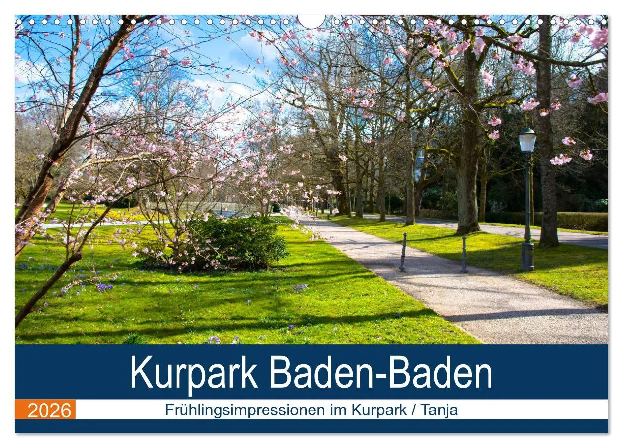 Cover: 9783457833933 | Kurpark Baden-Baden (Wandkalender 2026 DIN A3 quer), CALVENDO...