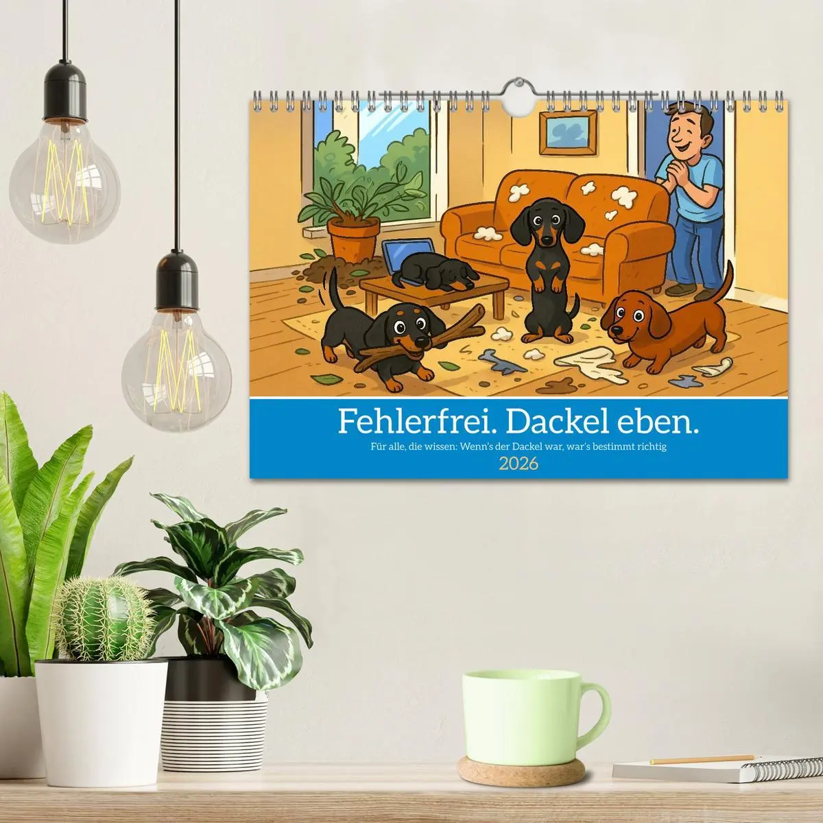 Bild: 9783516613933 | Fehlerfrei. Dackel eben. (Wandkalender 2026 DIN A4 quer), CALVENDO...