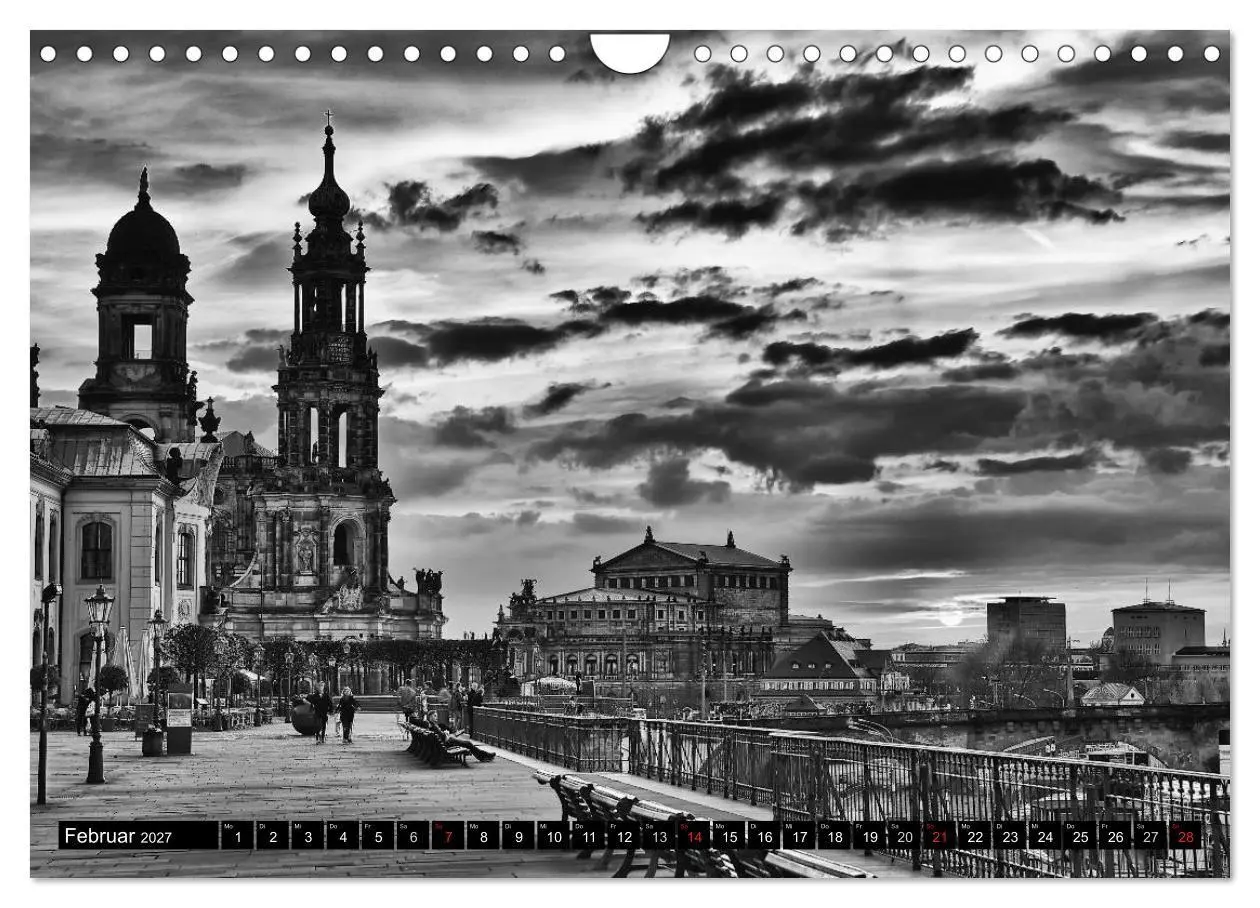 Bild: 9783594143933 | Dresden Faszination Schwarz Weiss (Wandkalender 2027 DIN A4 quer),...