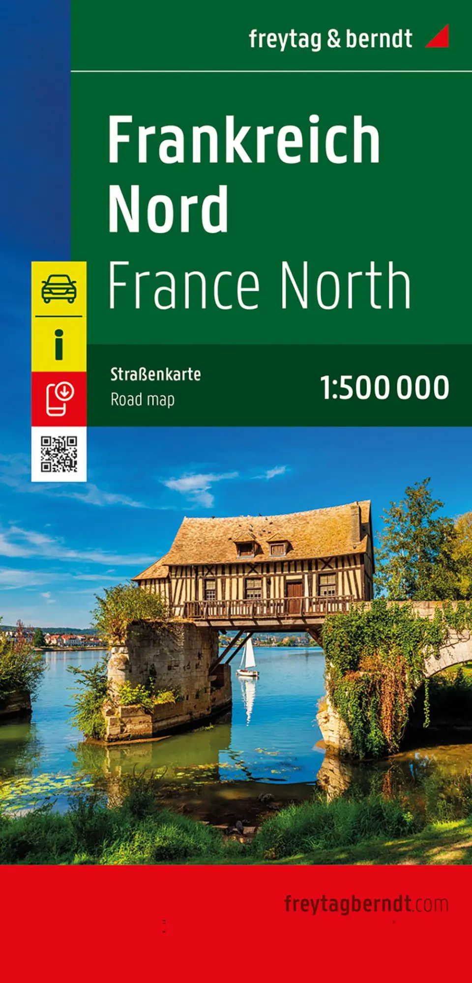 Cover: 9783707923933 | Frankreich Nord, Straßenkarte 1:500.000, freytag &amp; berndt | Berndt