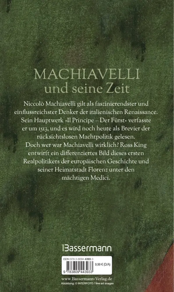 Bild: 9783809443933 | Machiavelli - Philosoph der Macht | Ross King | Buch | 288 S. | 2021