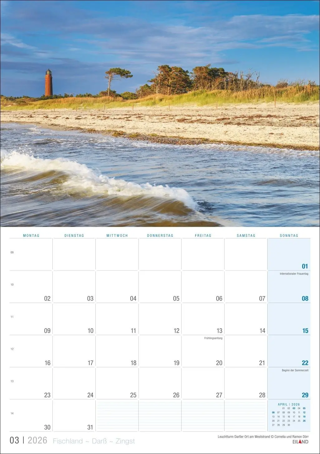 Bild: 9783964023933 | Fischland - Darß - Zingst Kalender 2026 | Eiland | Kalender | 13 S.