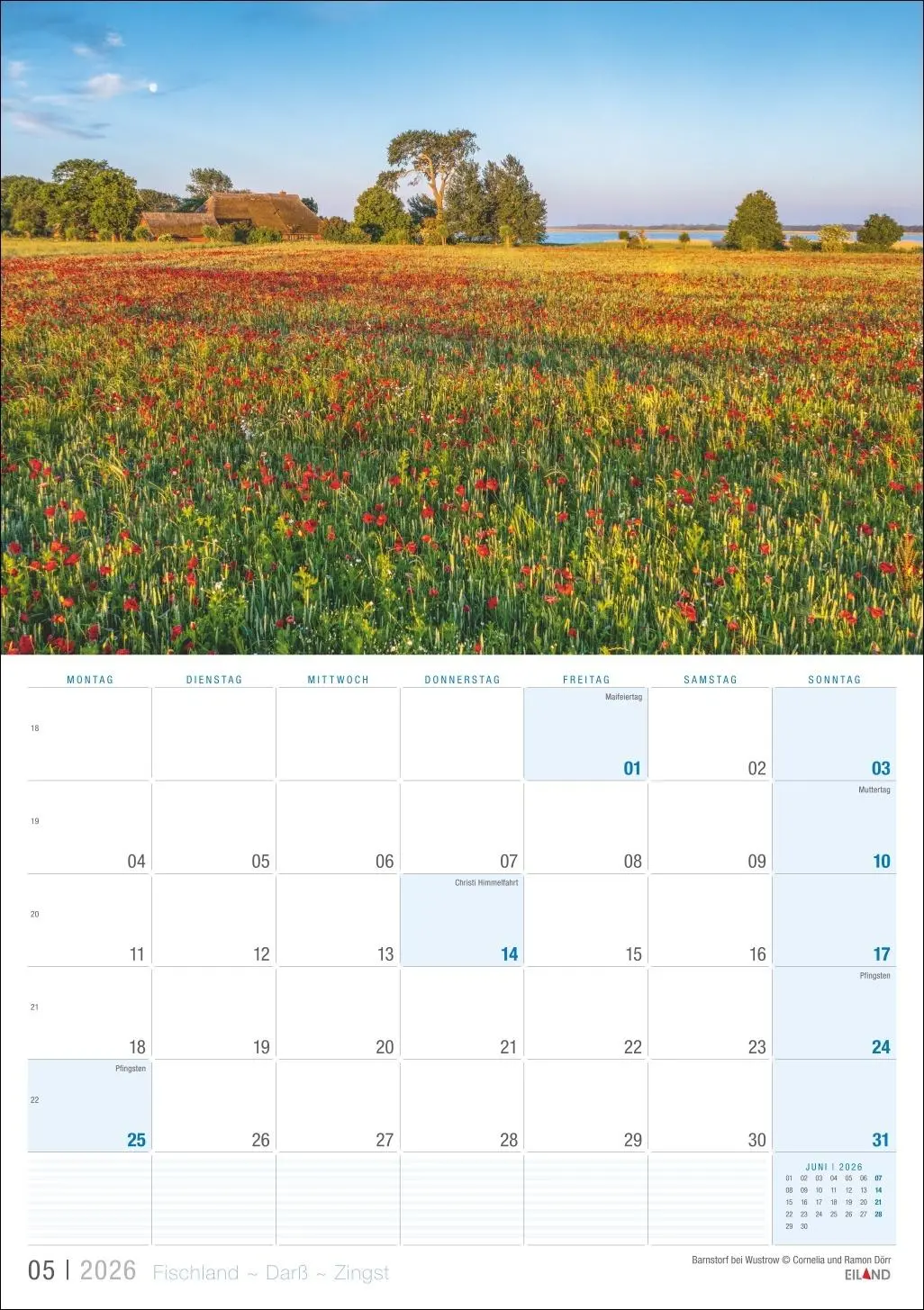 Bild: 9783964023933 | Fischland - Darß - Zingst Kalender 2026 | Eiland | Kalender | 13 S.