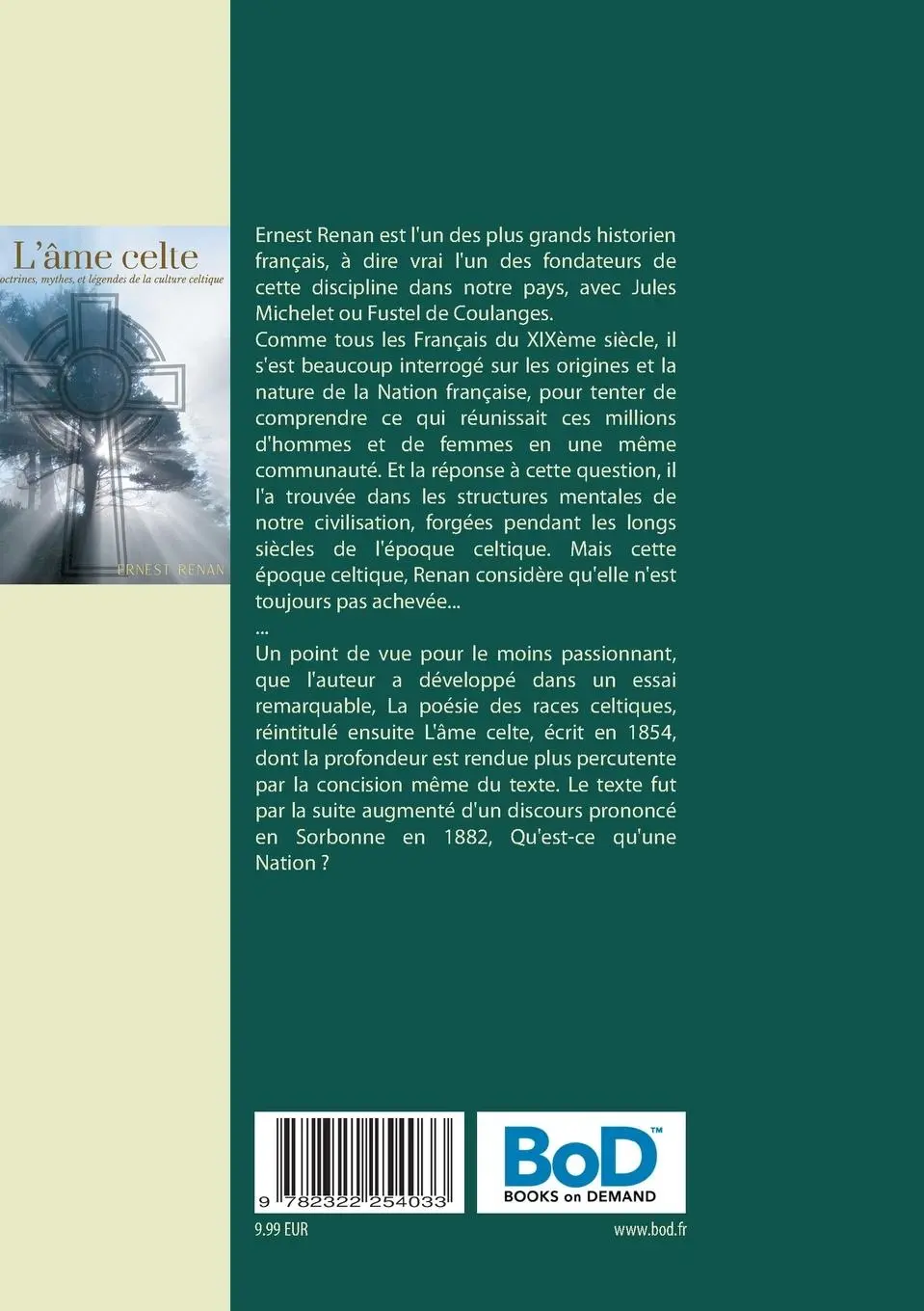 Rückseite: 9782322254033 | L'âme celte | Doctrines, mythes et légendes de la culture celtique
