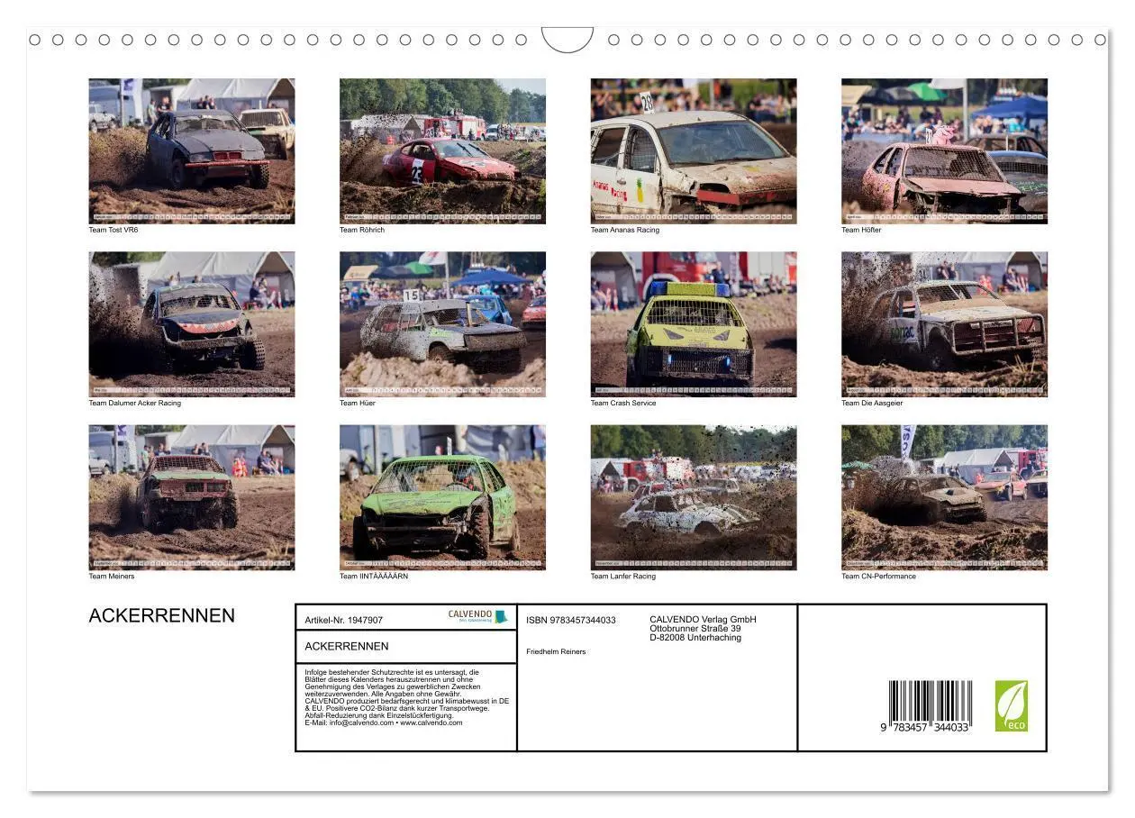 Bild: 9783457344033 | ACKERRENNEN (Wandkalender 2026 DIN A3 quer), CALVENDO Monatskalender