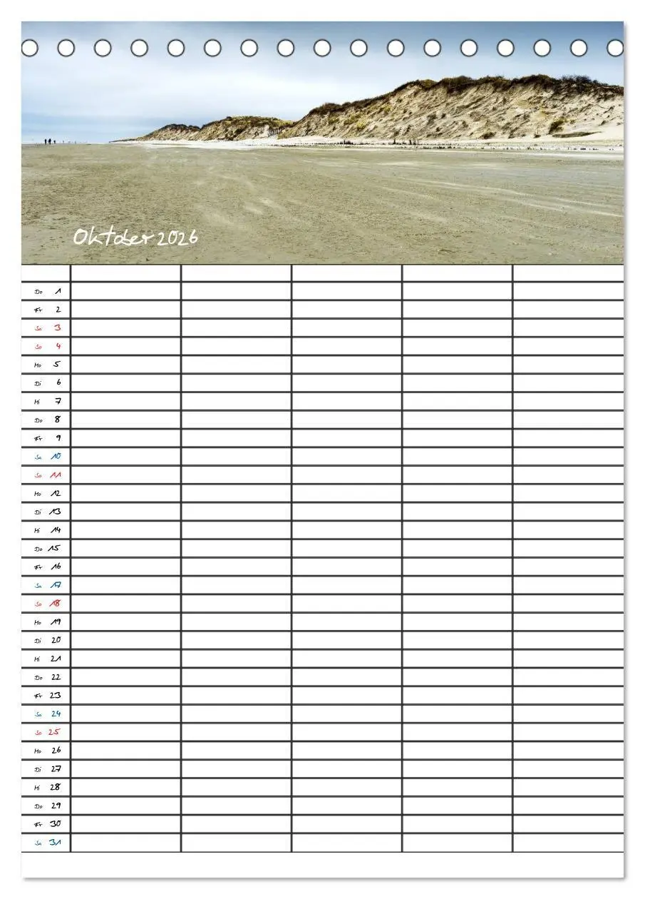 Bild: 9783516434033 | JUIST - DIE NORDSEEINSEL (Tischkalender 2026 DIN A5 hoch), CALVENDO...