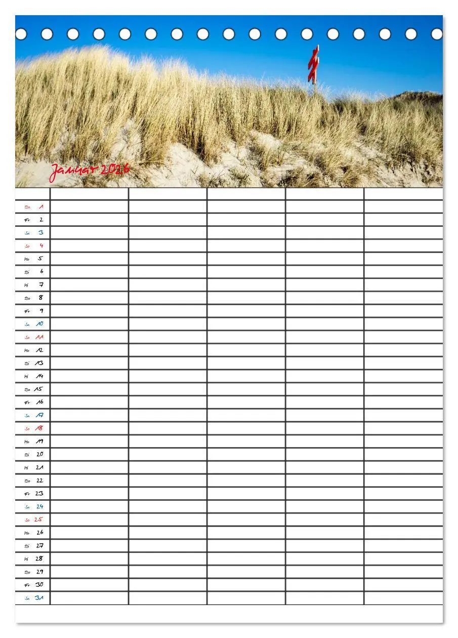 Bild: 9783516434033 | JUIST - DIE NORDSEEINSEL (Tischkalender 2026 DIN A5 hoch), CALVENDO...