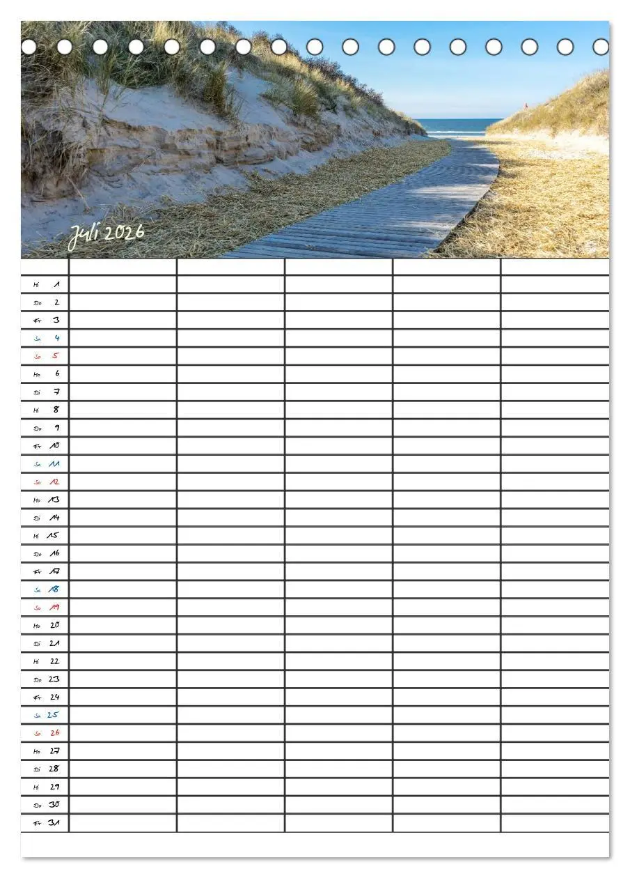 Bild: 9783516434033 | JUIST - DIE NORDSEEINSEL (Tischkalender 2026 DIN A5 hoch), CALVENDO...