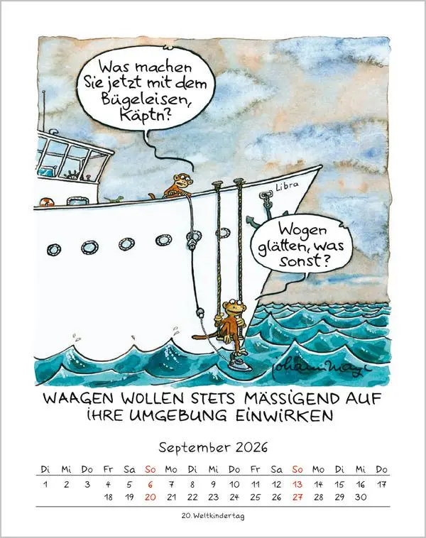 Bild: 9783731884033 | Waage 2026 | Verlag Korsch | Kalender | Spiralbindung | 13 S. | 2026