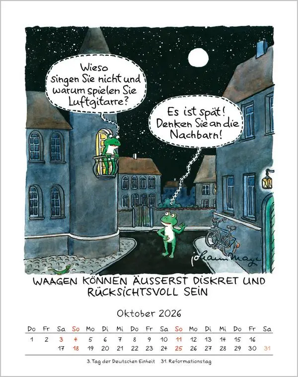 Bild: 9783731884033 | Waage 2026 | Verlag Korsch | Kalender | Spiralbindung | 13 S. | 2026