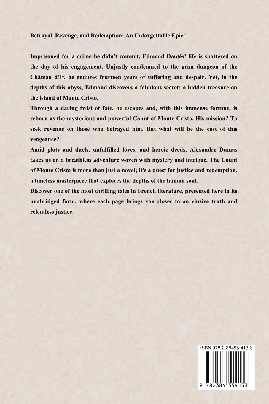 Rückseite: 9782384554133 | The Count of Monte Cristo | Alexandre Dumas | Taschenbuch | Englisch