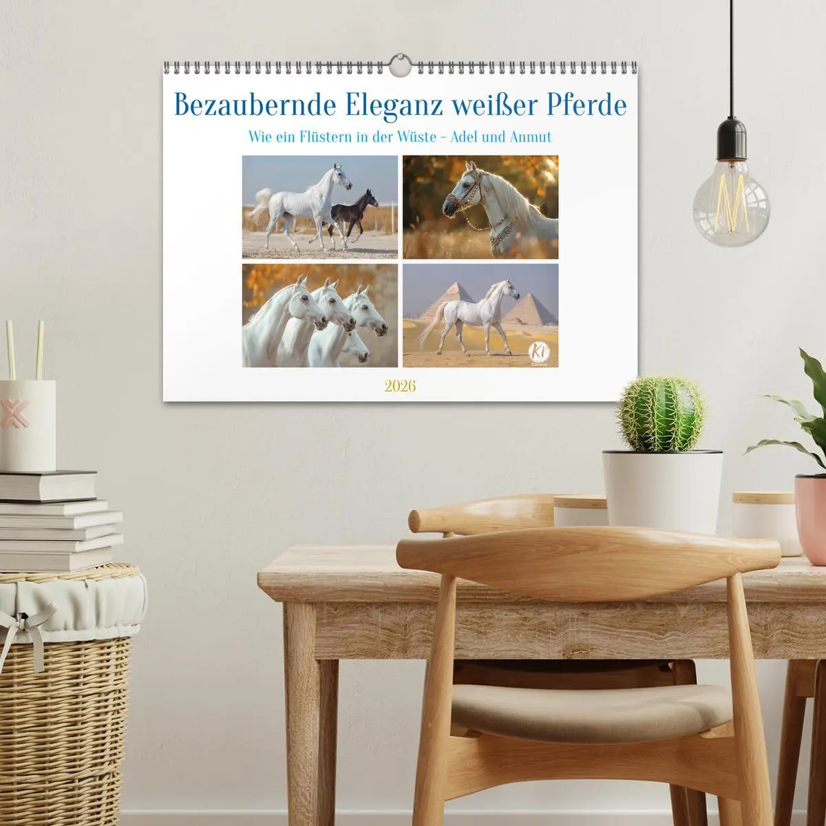Bild: 9783457404133 | Bezaubernde Eleganz weißer Pferde (Wandkalender 2026 DIN A3 quer),...