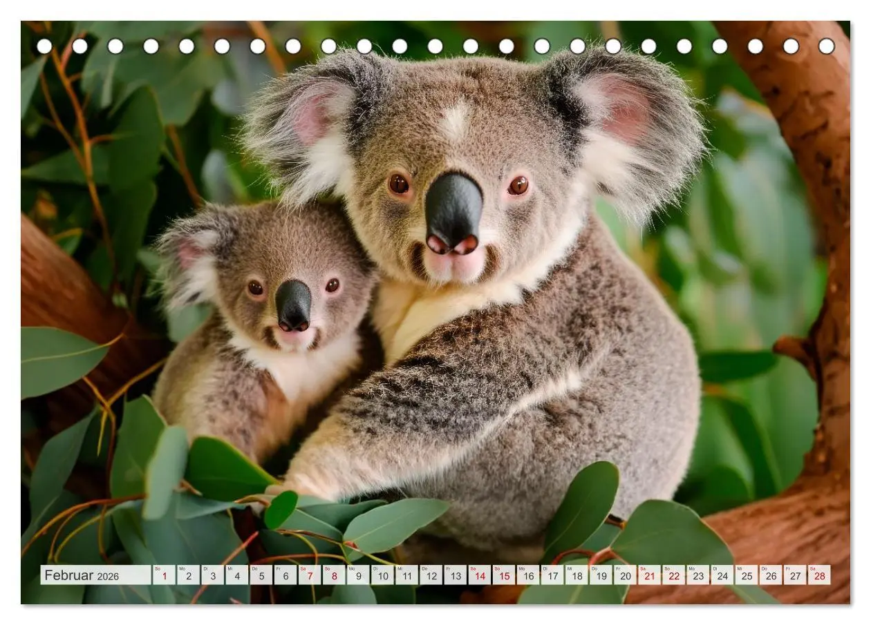 Bild: 9783516594133 | TIERKINDER Abenteuer Wildnis (Tischkalender 2026 DIN A5 quer),...