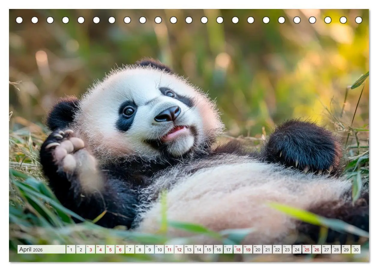 Bild: 9783516594133 | TIERKINDER Abenteuer Wildnis (Tischkalender 2026 DIN A5 quer),...