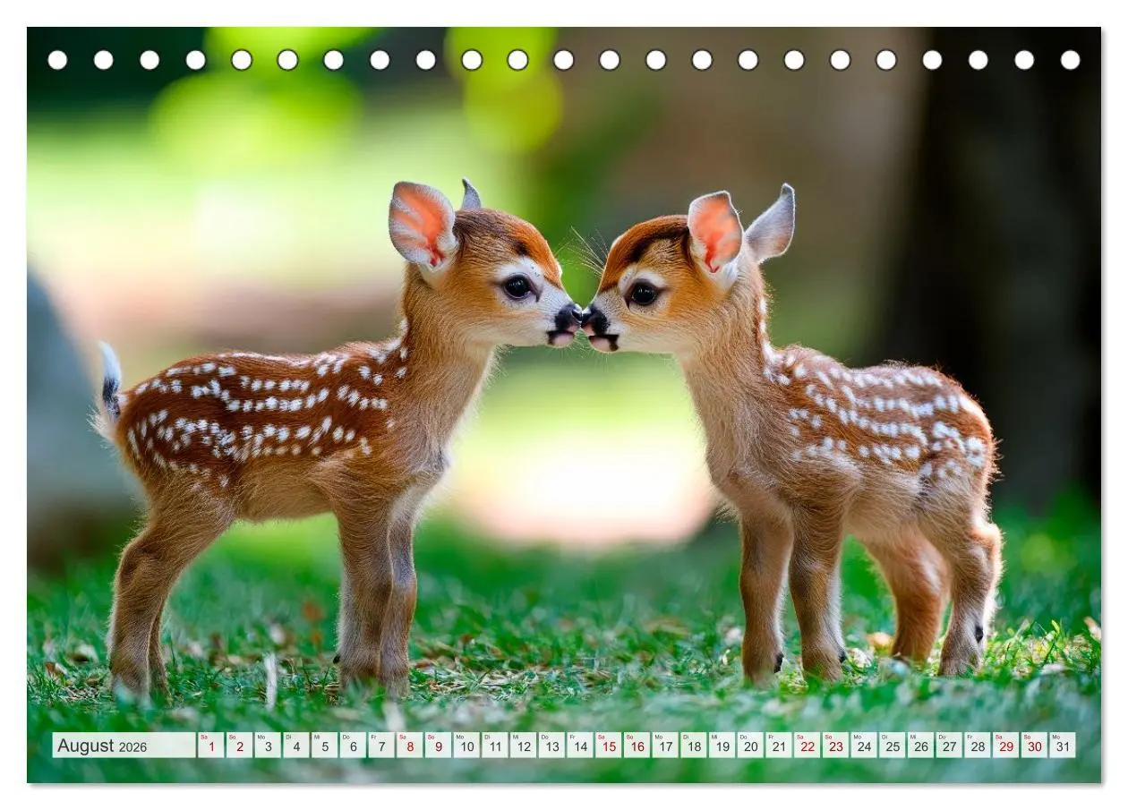 Bild: 9783516594133 | TIERKINDER Abenteuer Wildnis (Tischkalender 2026 DIN A5 quer),...