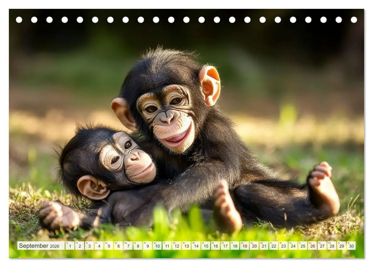 Bild: 9783516594133 | TIERKINDER Abenteuer Wildnis (Tischkalender 2026 DIN A5 quer),...