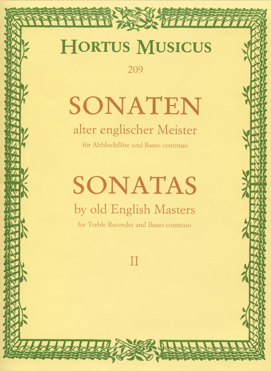 Cover: 9790006004133 | Sonatas English Masters Vol2 Treb Rec-Bc | Partitur + Stimmen