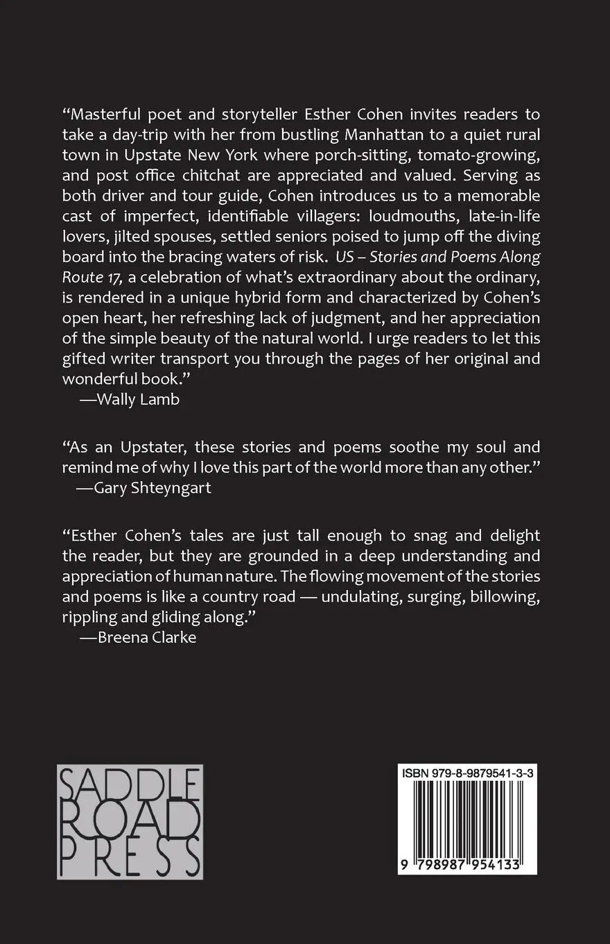 Rückseite: 9798987954133 | All of Us | Stories and Poems Along Route 17 | Esther Cohen | Buch