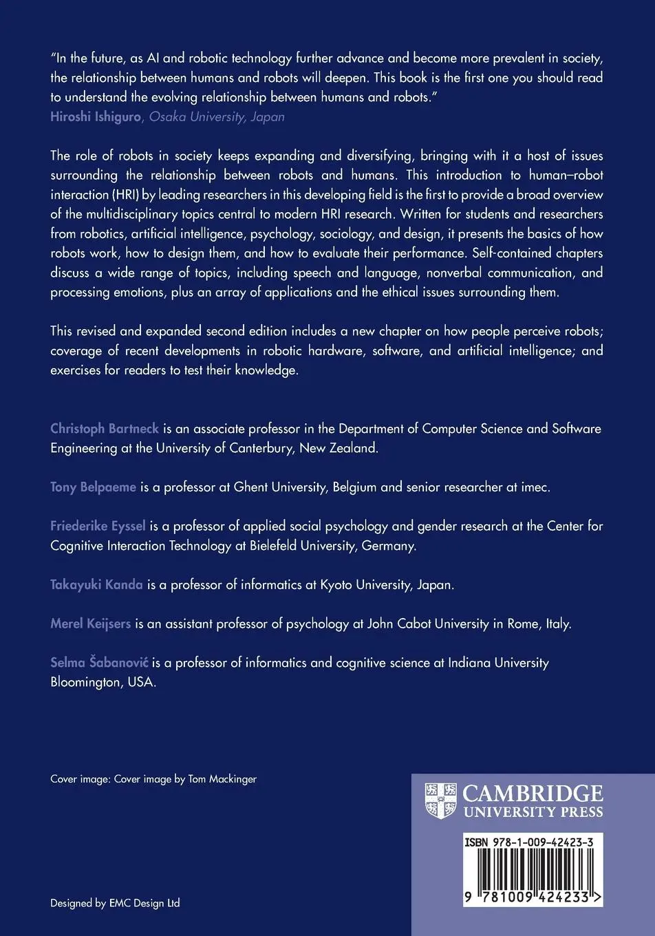 Rückseite: 9781009424233 | Human-Robot Interaction | An Introduction | Christoph Bartneck (u. a.)