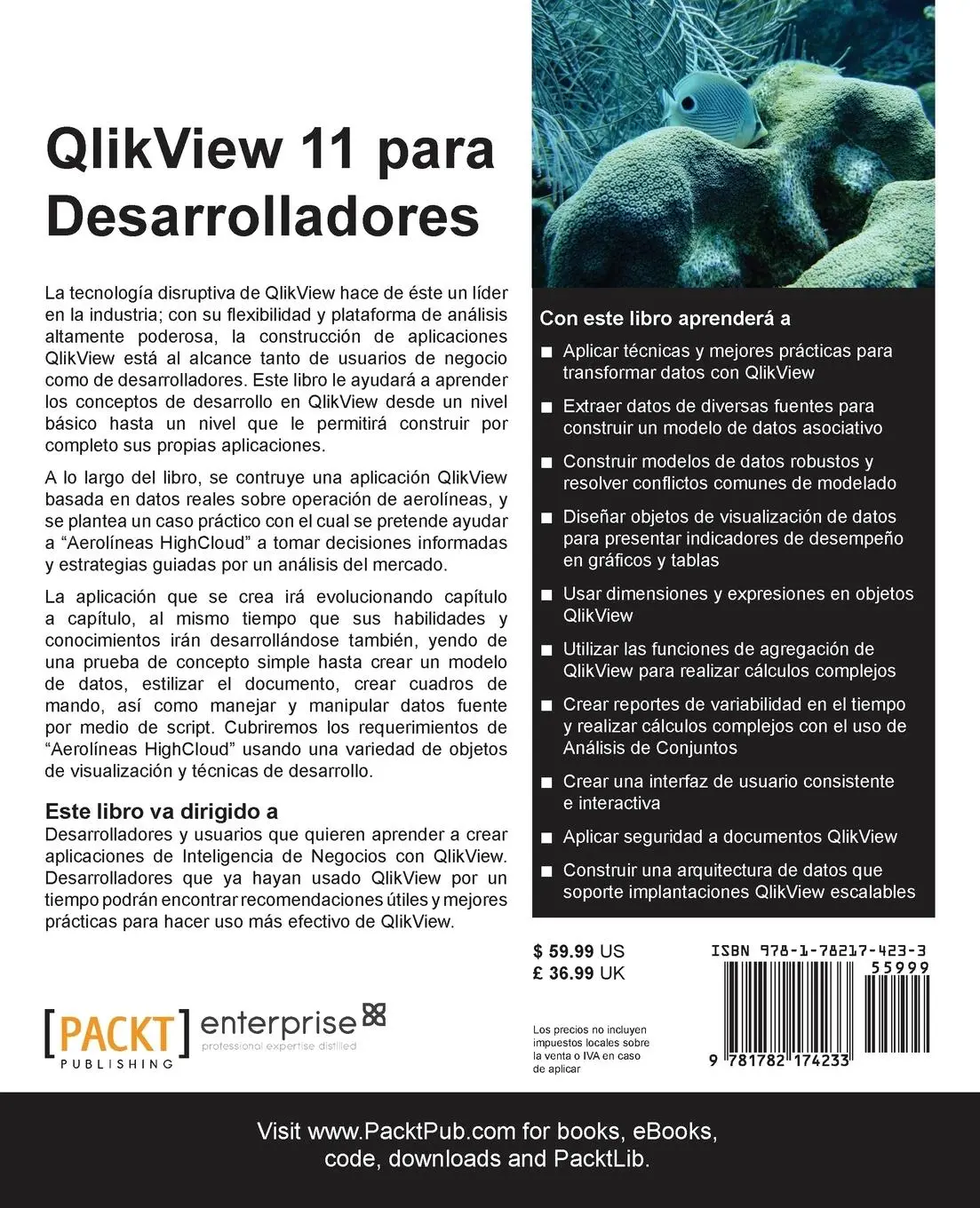 Rückseite: 9781782174233 | Qlikview 11 Para Desarrolladores | Miguel Garcia (u. a.) | Taschenbuch