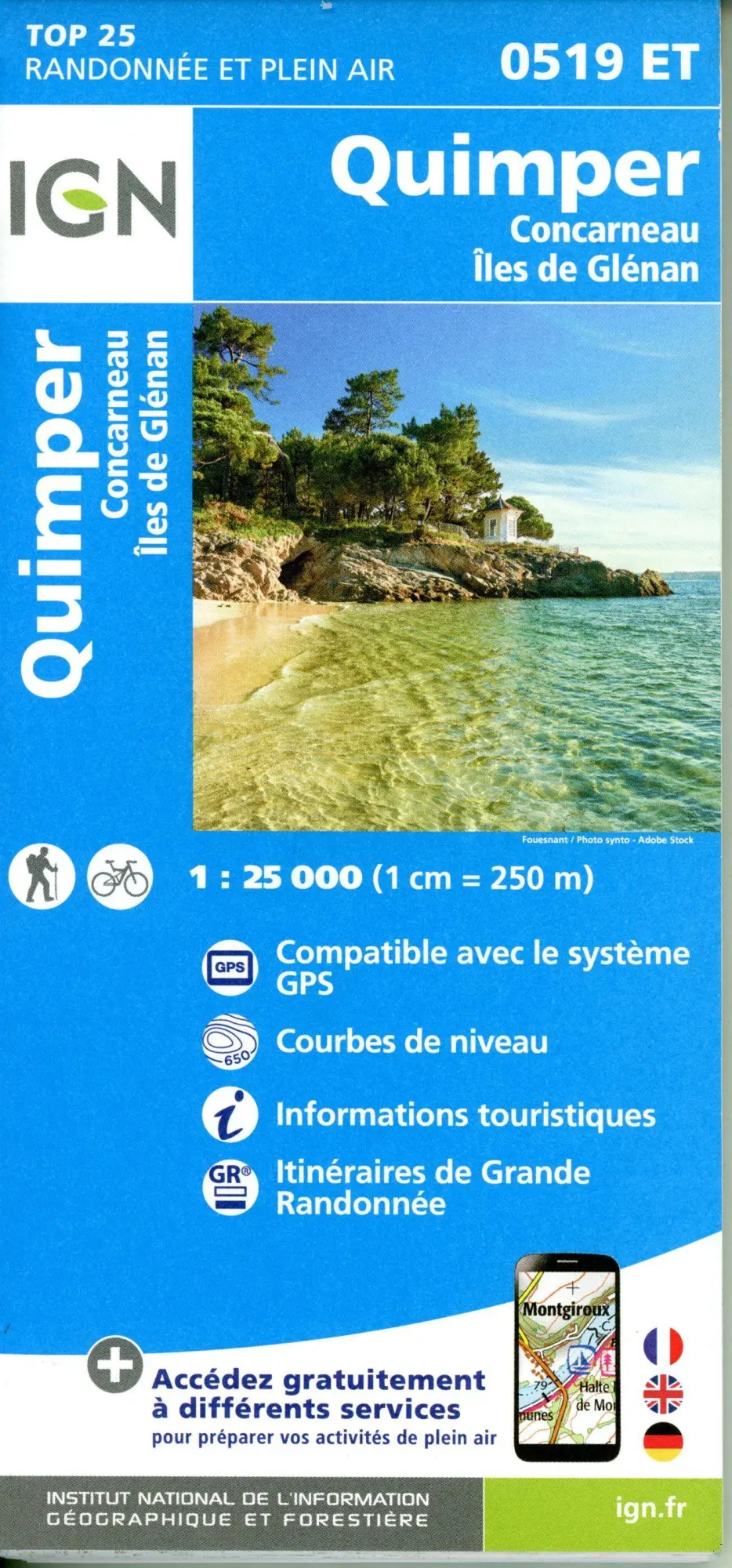 Cover: 9782758554233 | 0519ET Quimper Concarneau | 1:25000 | (Land-)Karte | Französisch