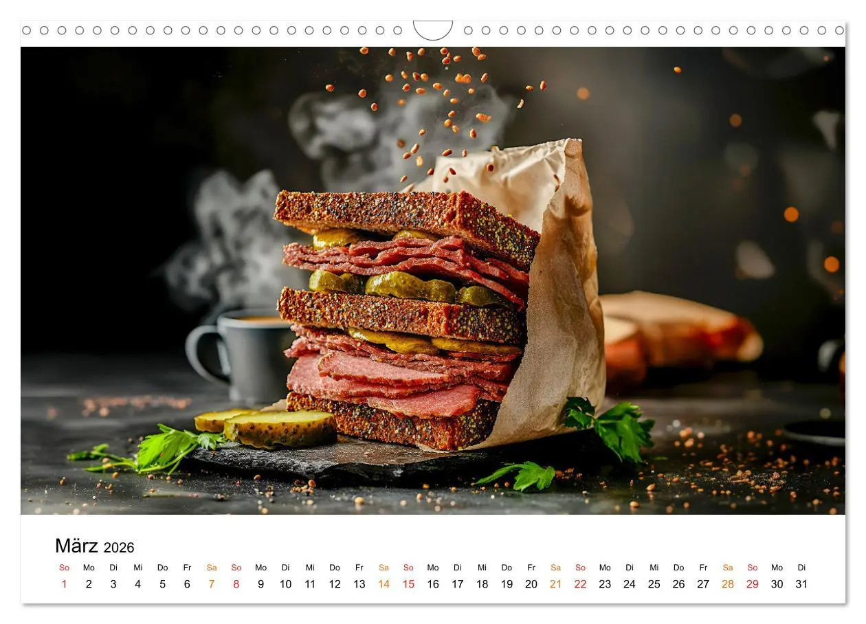 Bild: 9783457324233 | Fastfood - schnell, sündig, lecker (Wandkalender 2026 DIN A3 quer),...