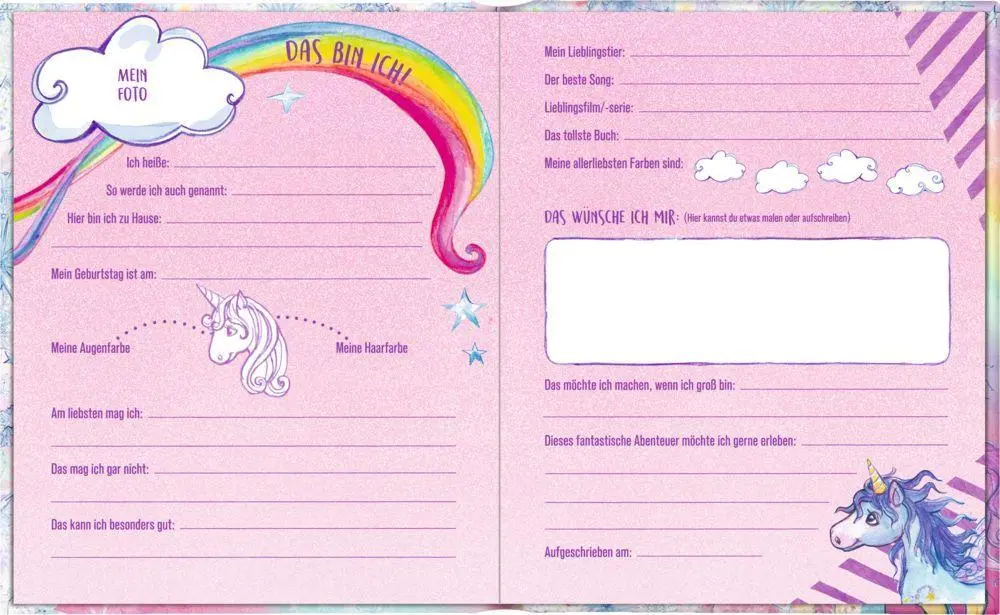 Bild: 4050003944333 | Freundebuch - Einhorn-Paradies - Meine Freunde | Monika Finsterbusch
