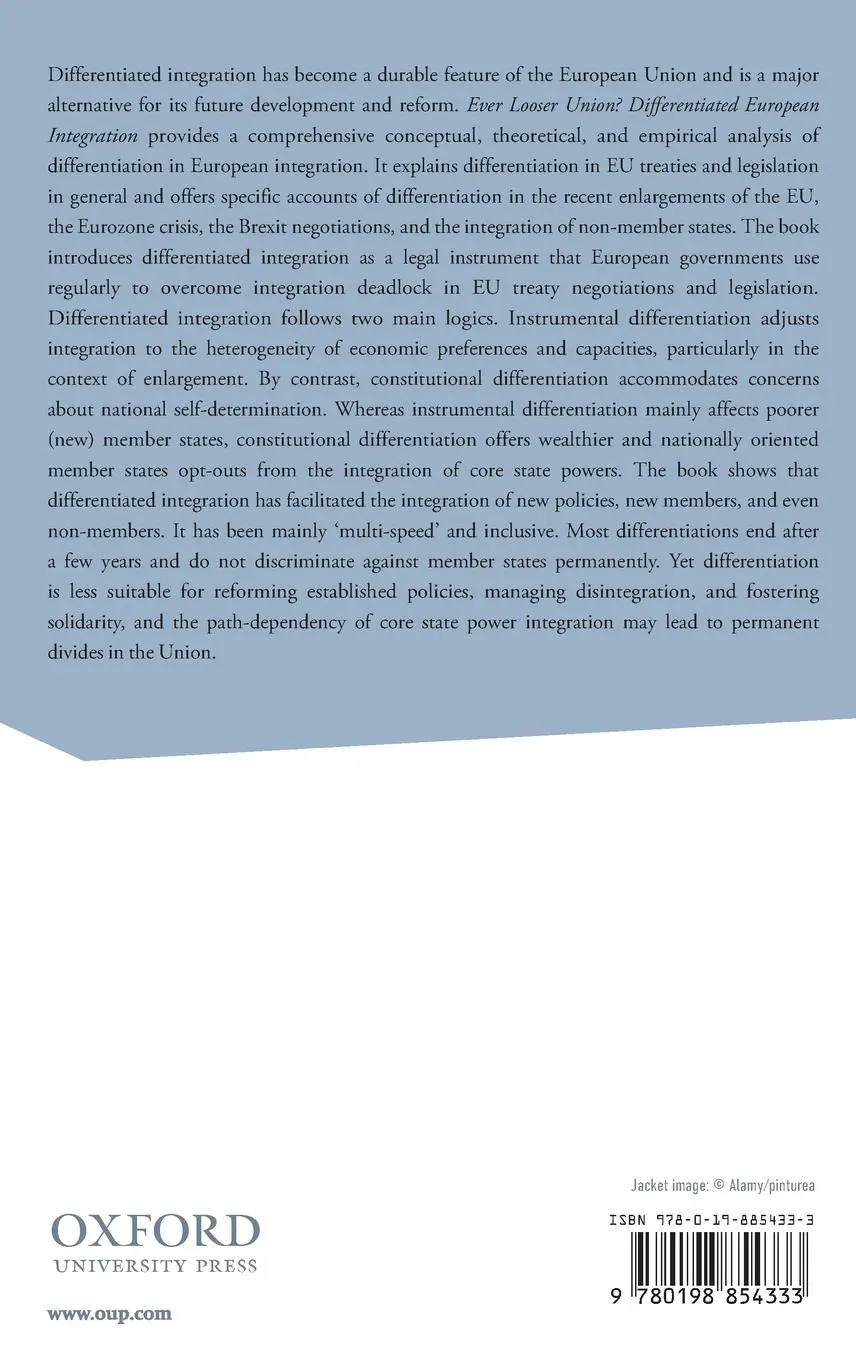 Rückseite: 9780198854333 | Ever Looser Union? | Differentiated European Integration | Buch | 2020