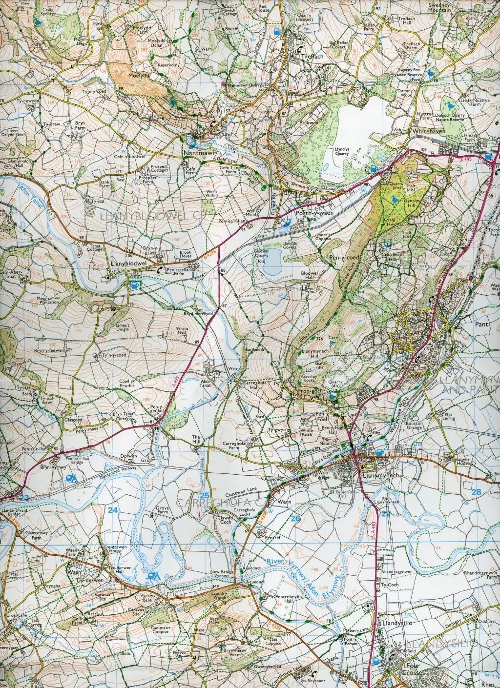 Bild: 9780319244333 | Oswestry / Croesoswallt | Ordnance Survey | (Land-)Karte | Englisch